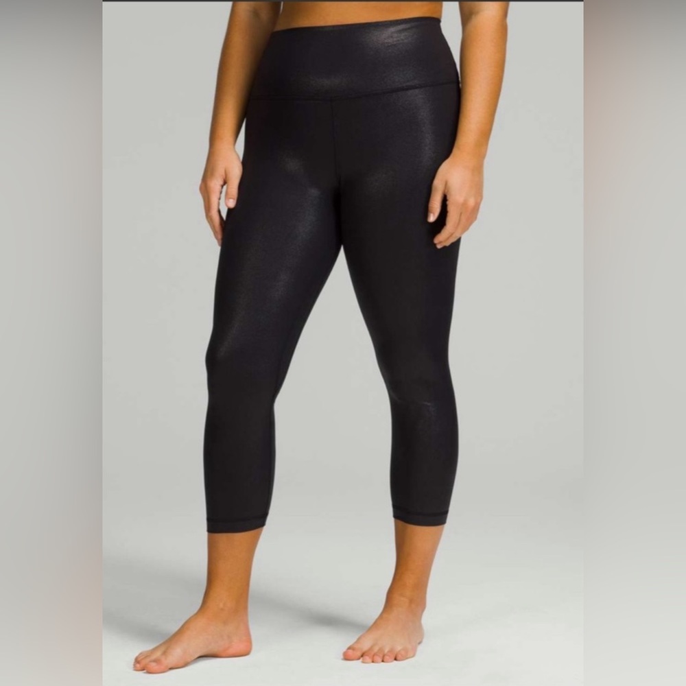 NWT Lululemon align HR crop 23” shine sz 12